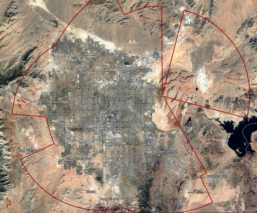 Las Vegas Fixed Wireless Internet Coverage Map